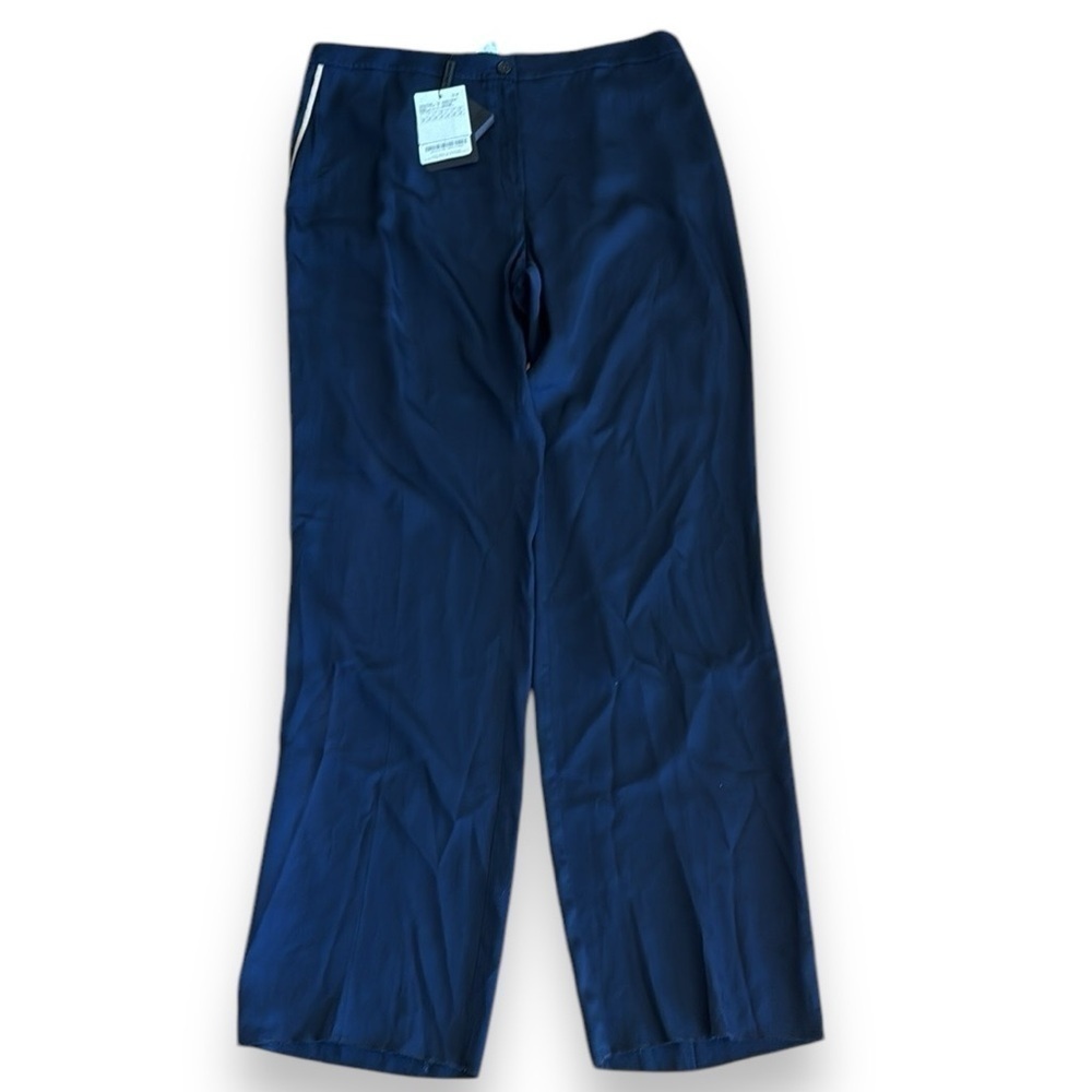 Marina Rinaldi Radicale Luxury Wide Leg Designer pants NWT NEW navy blue sz 20